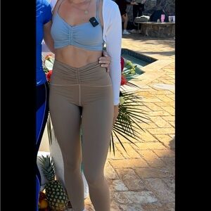 Michi Women's Tan High-Waisted Leggings